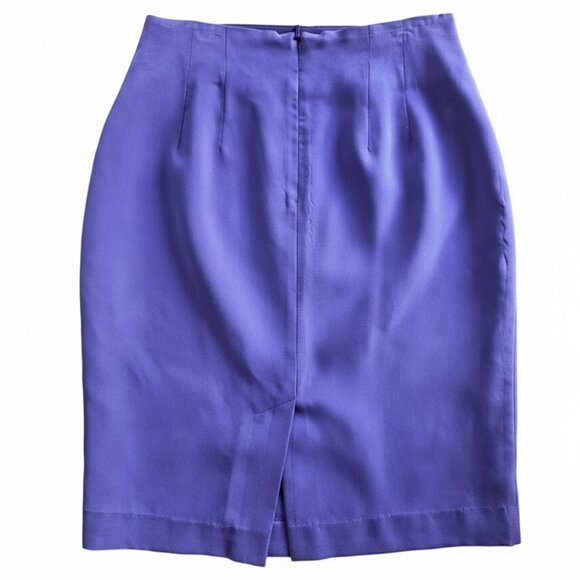 Violet Purple High Waist Silk Skirt - Size 4 - Picture 2 of 3